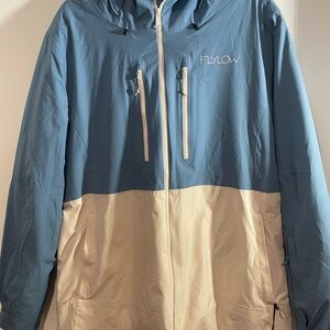 Flylow Men's Blue and Cream Ski Jacket